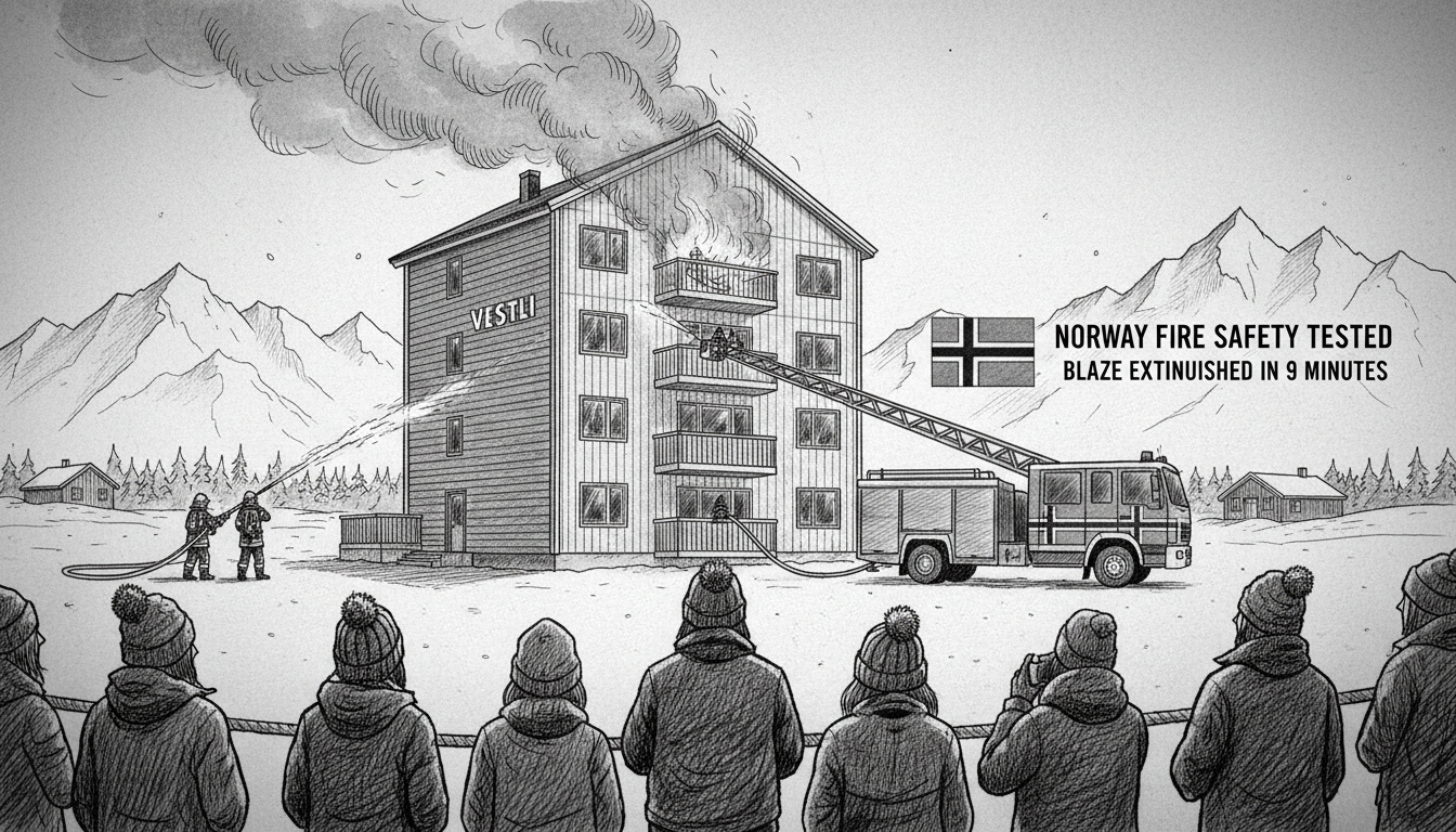 Norway Fire Safety Tested: Vestli Blaze Extinguished in 9 Minutes