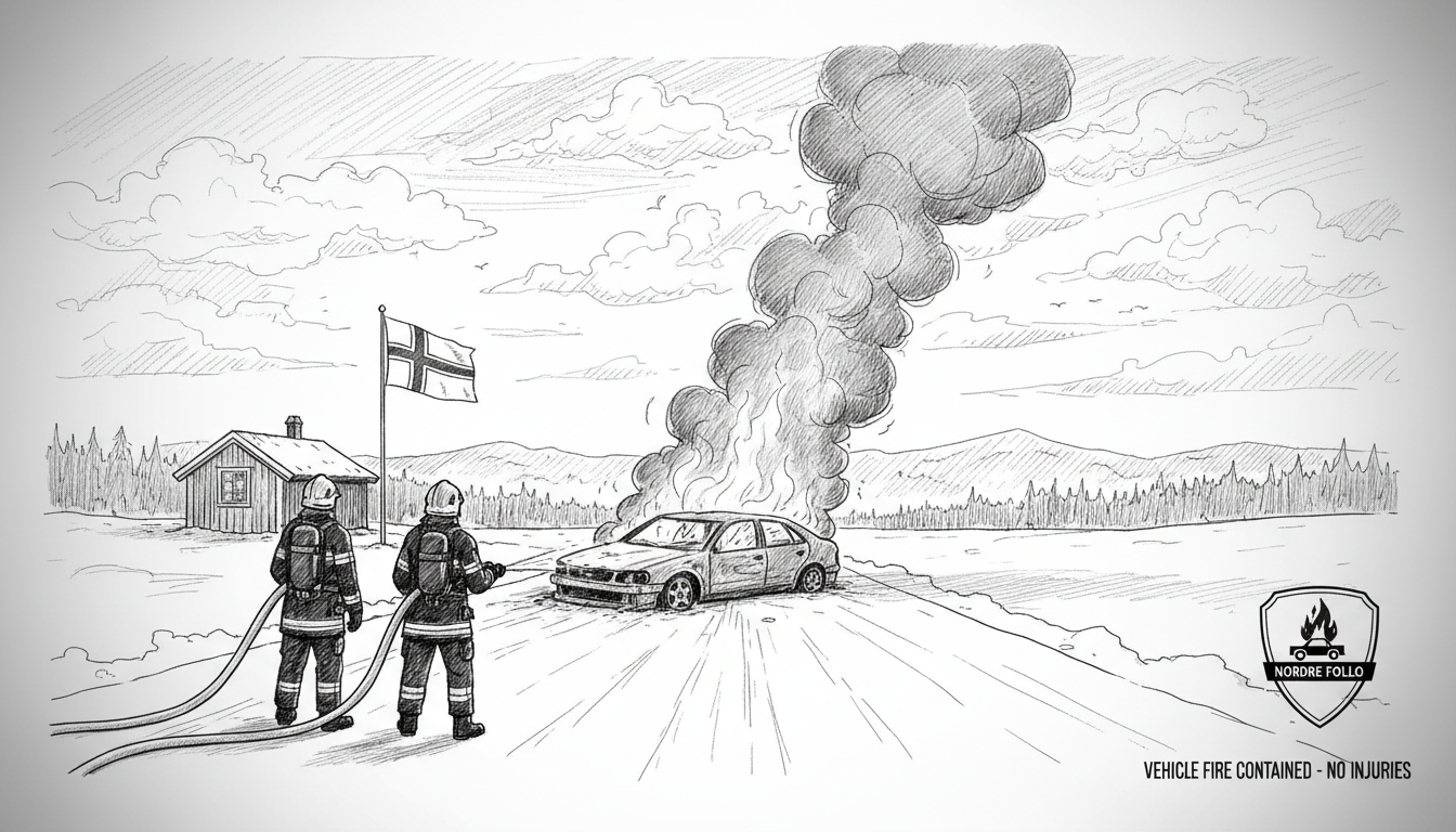 Vehicle Fire Contained in Nordre Follo Municipality