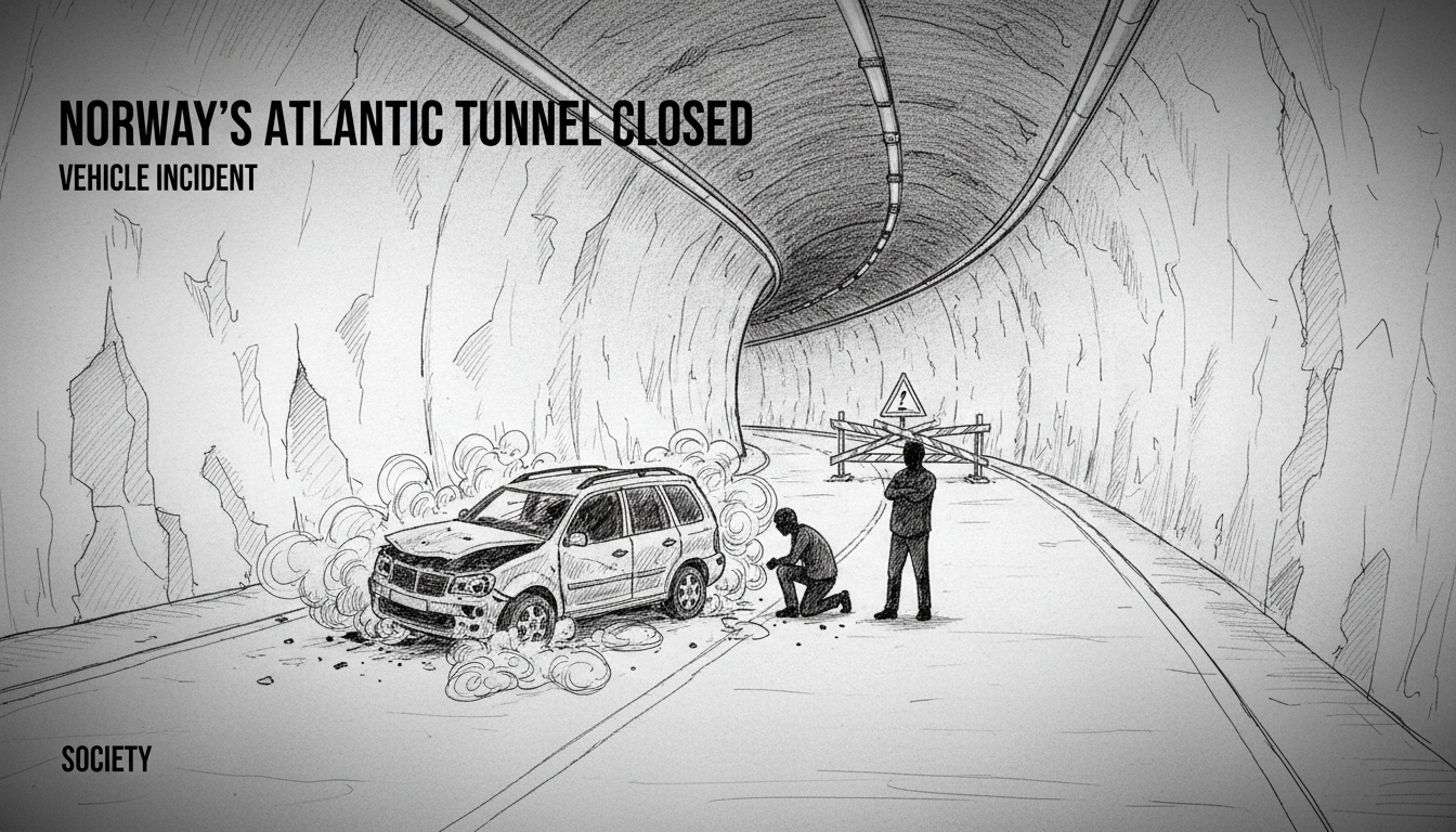 Norway's Atlantic Tunnel Closed: Vehicle Incident