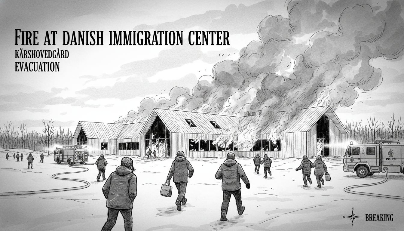 Fire at Danish Immigration Center Forces Evacuation