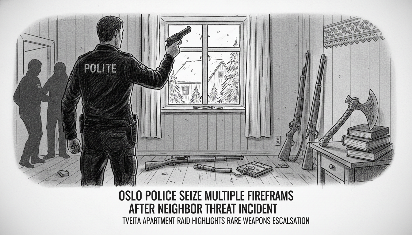 Oslo Police Seize Multiple Firearms After Neighbor Threat Incident
