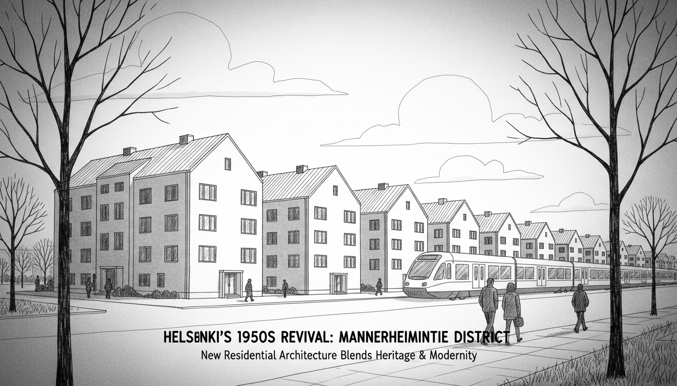 Helsinki Plans 1950s-Style Architecture for Mannerheimintie District