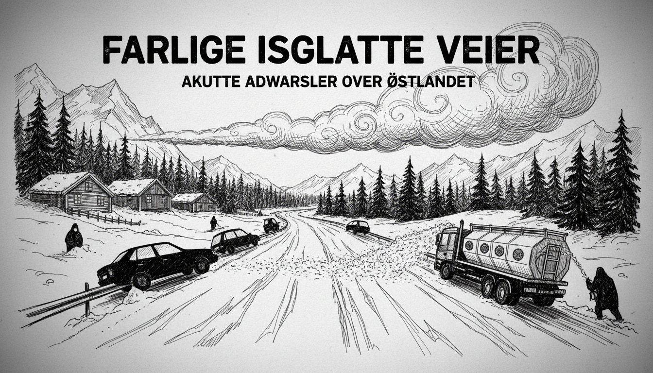 Dangerous Icy Roads Prompt Warnings Across Eastern Norway