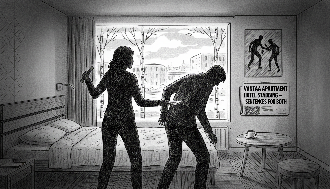 Woman Stabs Man in Back at Vantaa Apartment Hotel