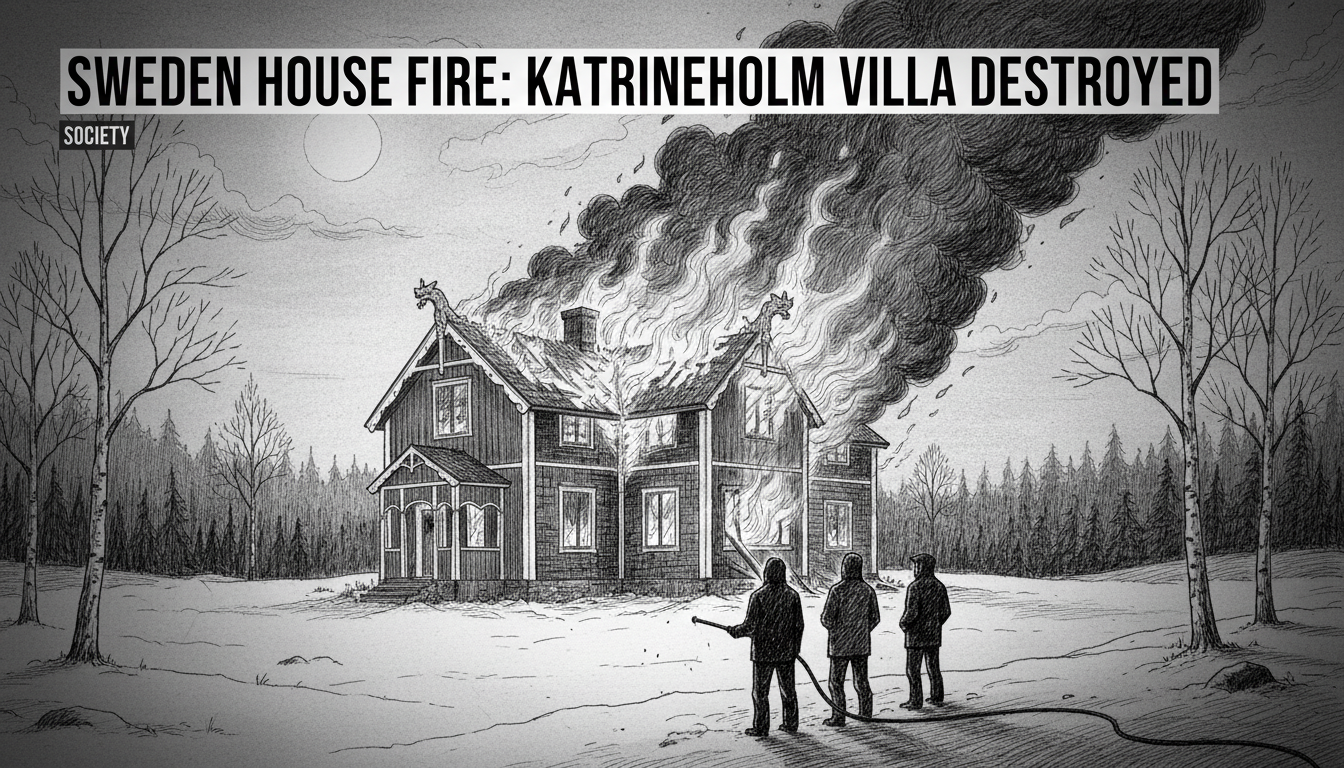 Sweden House Fire: Katrineholm Villa Destroyed