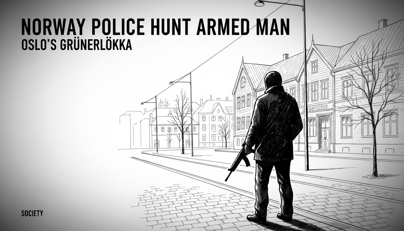 Norway Police Hunt Armed Man in Oslo's Grünerløkka