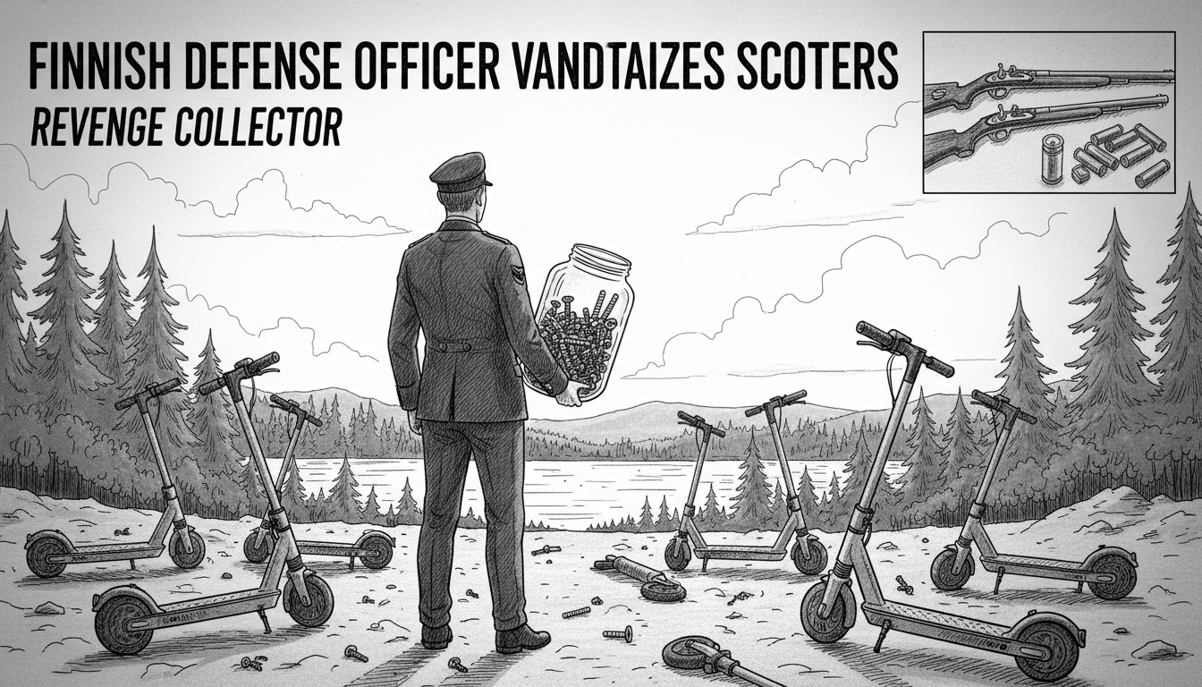 Finnish Defense Officer Vandalized Dozens of Rental Scooters