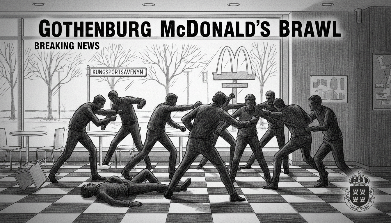 Brawl Erupts at Gothenburg McDonald's