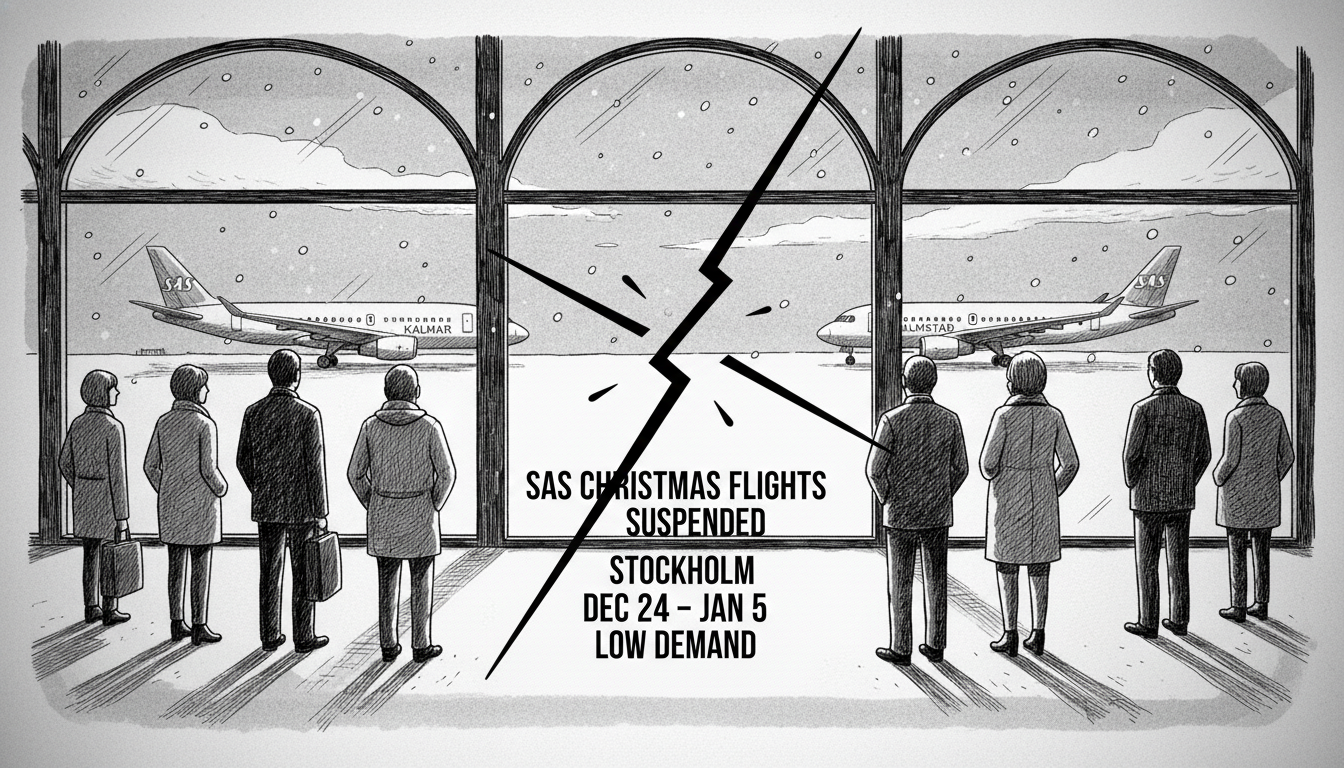 SAS Suspends Christmas Flights Between Stockholm and Regional Cities