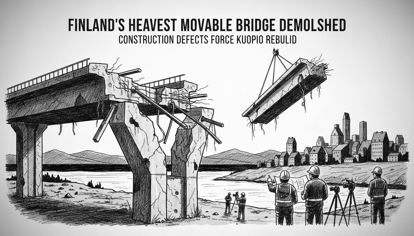 Finland's Heaviest Movable Bridge Demolished Over Construction Defects