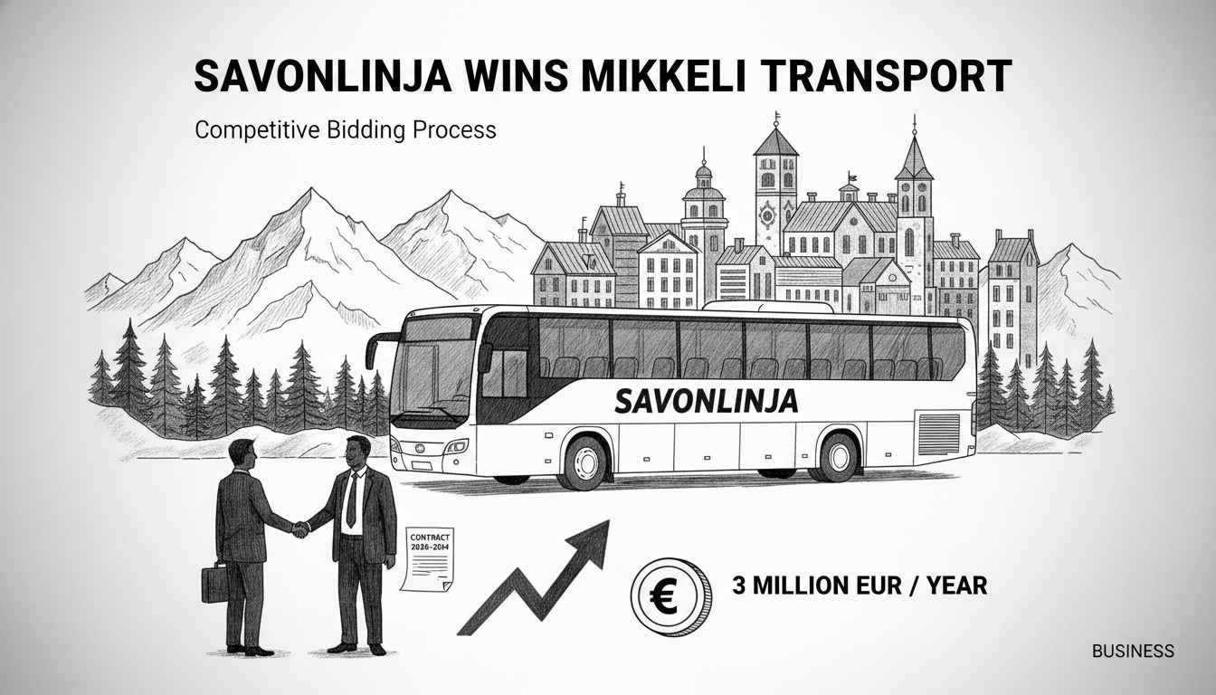 Savonlinja Wins Mikkeli Local Transport Contract in Competitive Bidding Process