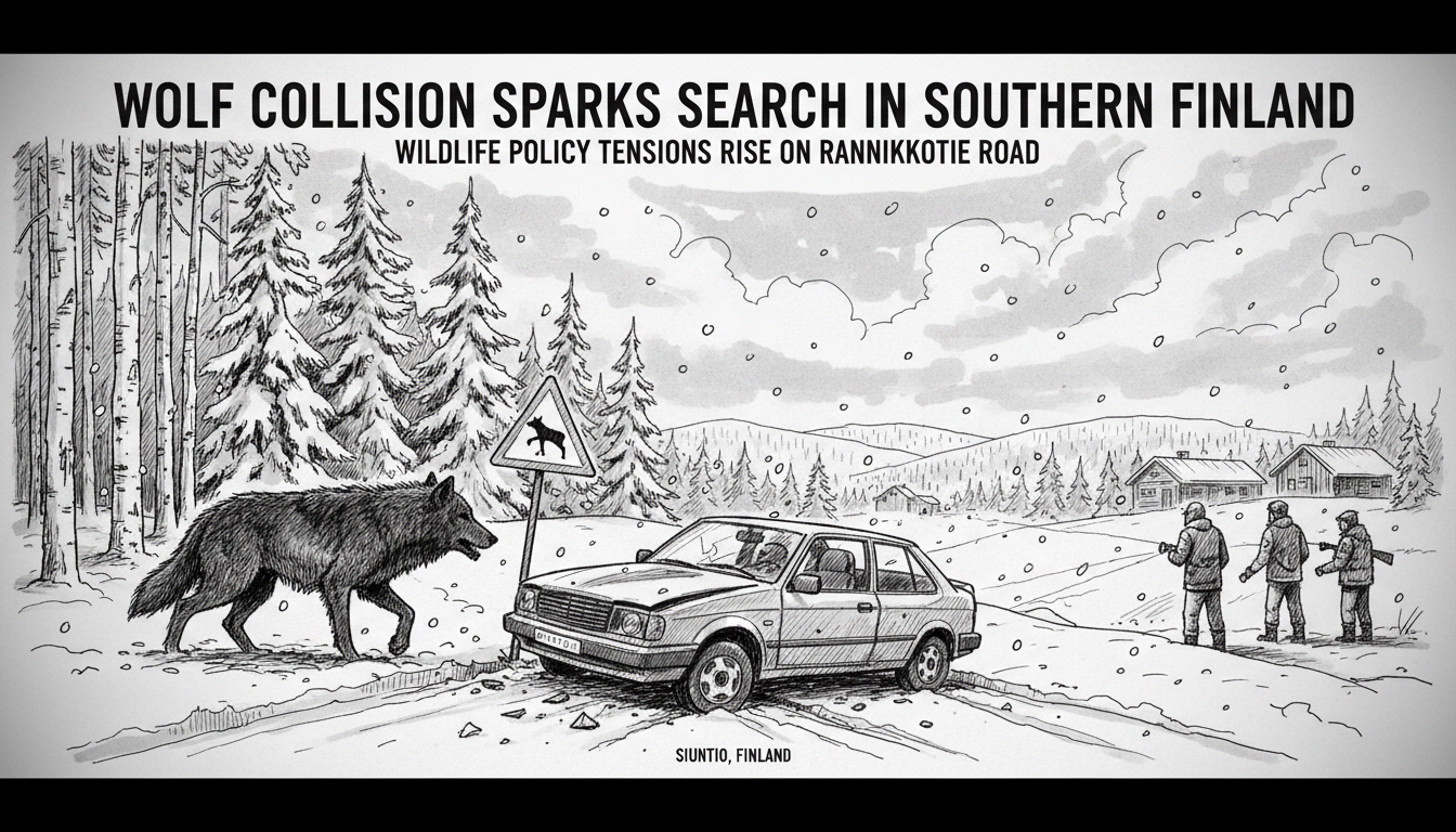 Wolf Collision Sparks Search in Southern Finland, Highlights Wildlife Policy