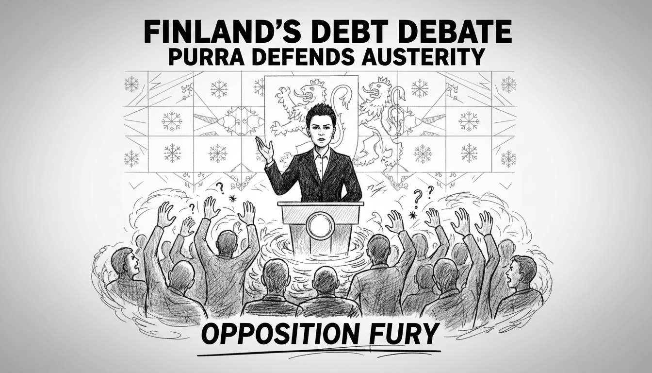 Finland's Debt Debate: Purra Defends Austerity Amid Opposition Fury