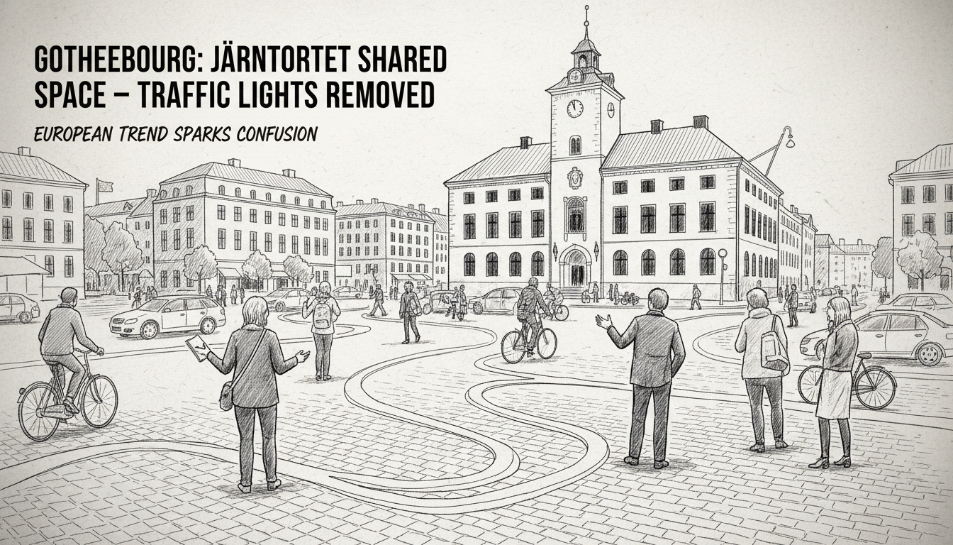 Gothenburg's Järntorget traffic lights removed