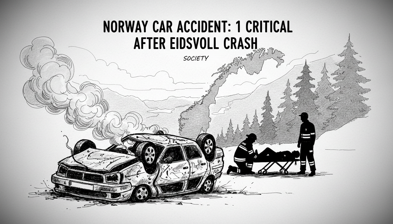 Norway Car Accident: 1 Critical After Eidsvoll Crash