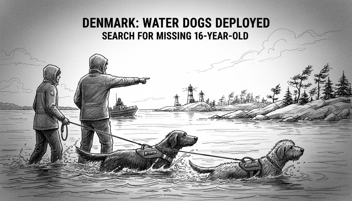 Denmark Search for Missing 16-Year-Old: Water Dogs Deployed