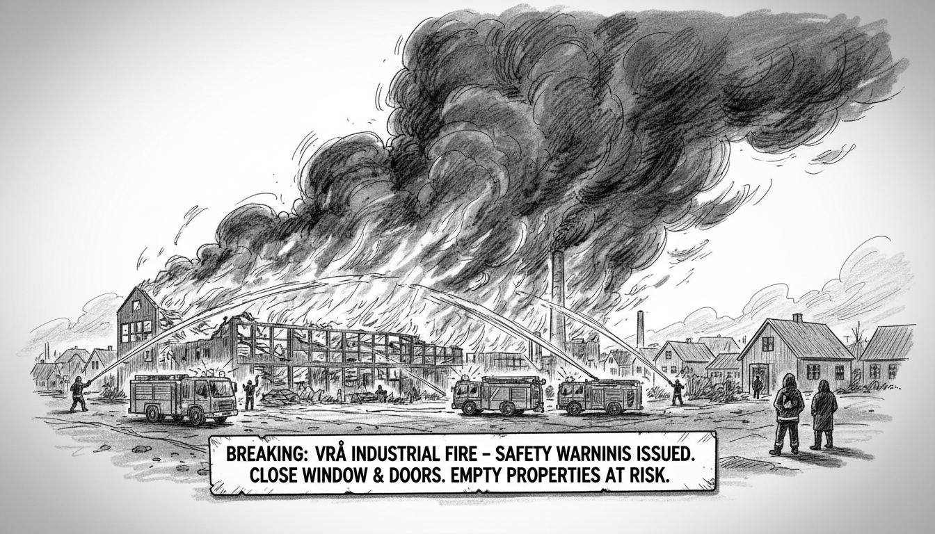 Major Industrial Fire in Vrå Prompts Safety Warnings