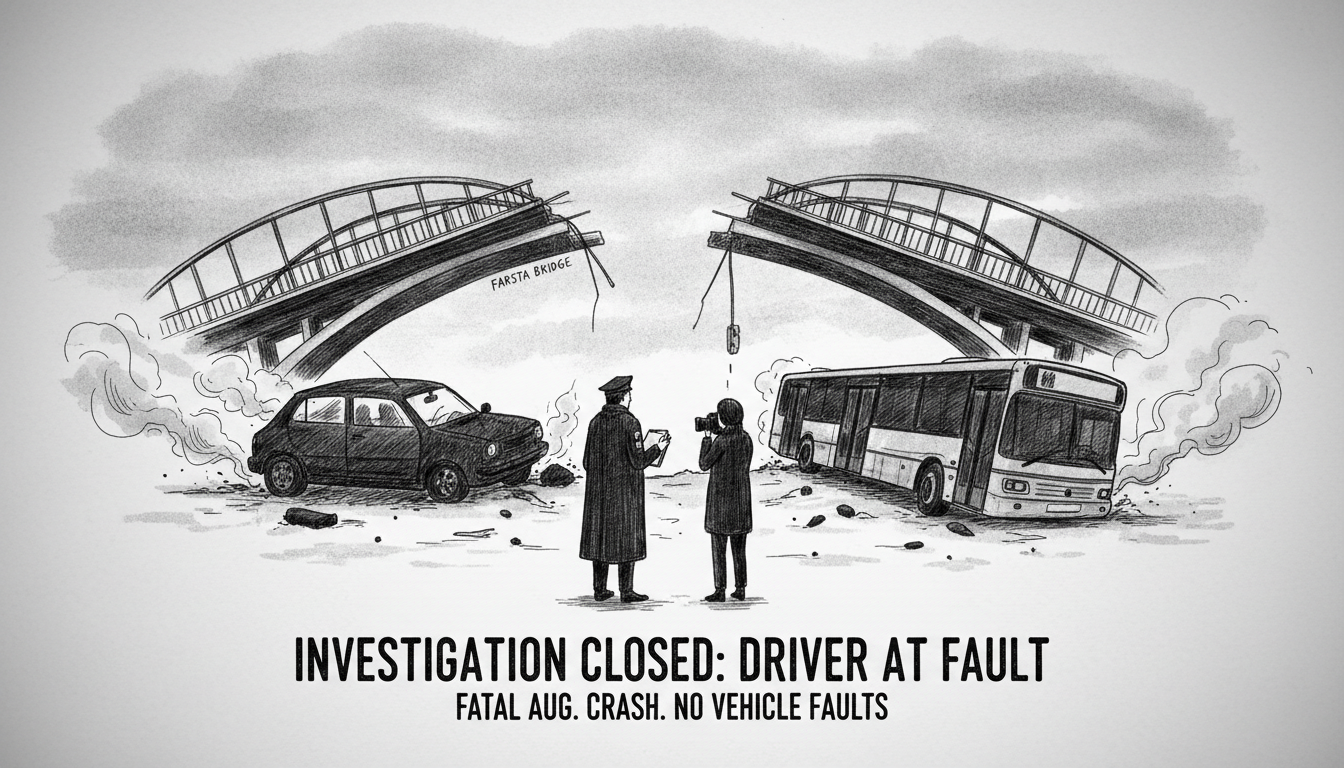 Police Close Investigation into Fatal Farsta Bridge Crash