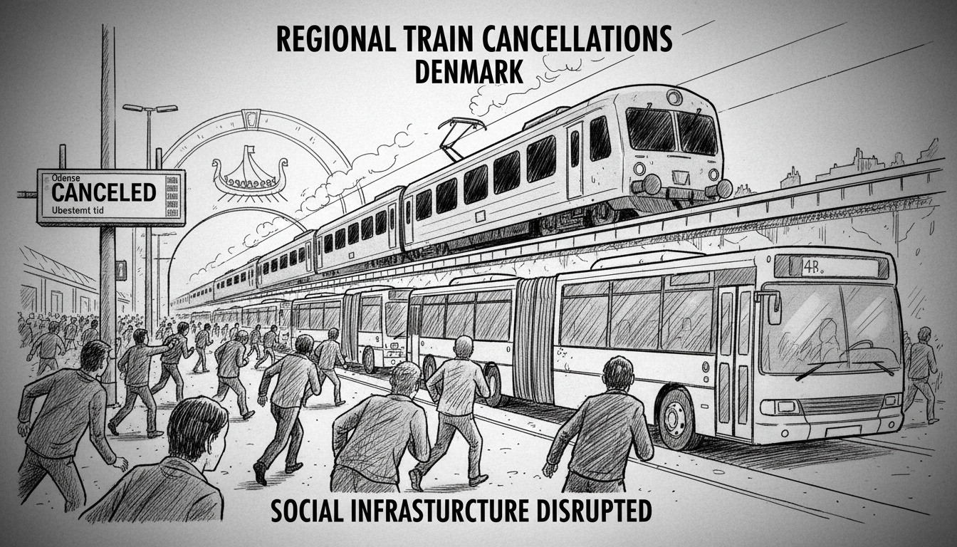 Regional Train Cancellations Disrupt Key Danish Commuter Route
