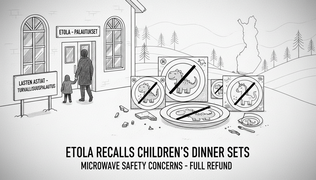 Etola Recalls Children's Dinner Sets Over Microwave Safety Concerns