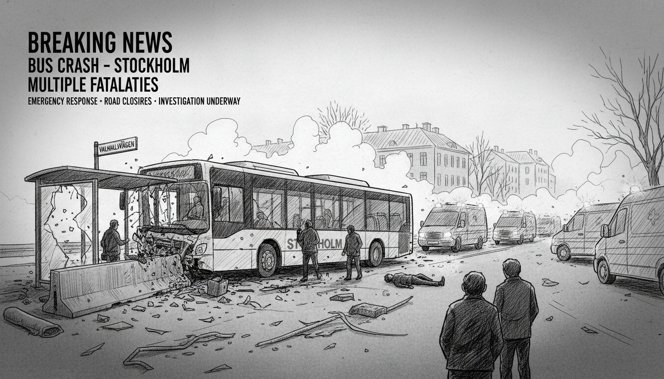 Bus Crashes Into Stockholm Stop Leaving Multiple Fatalities
