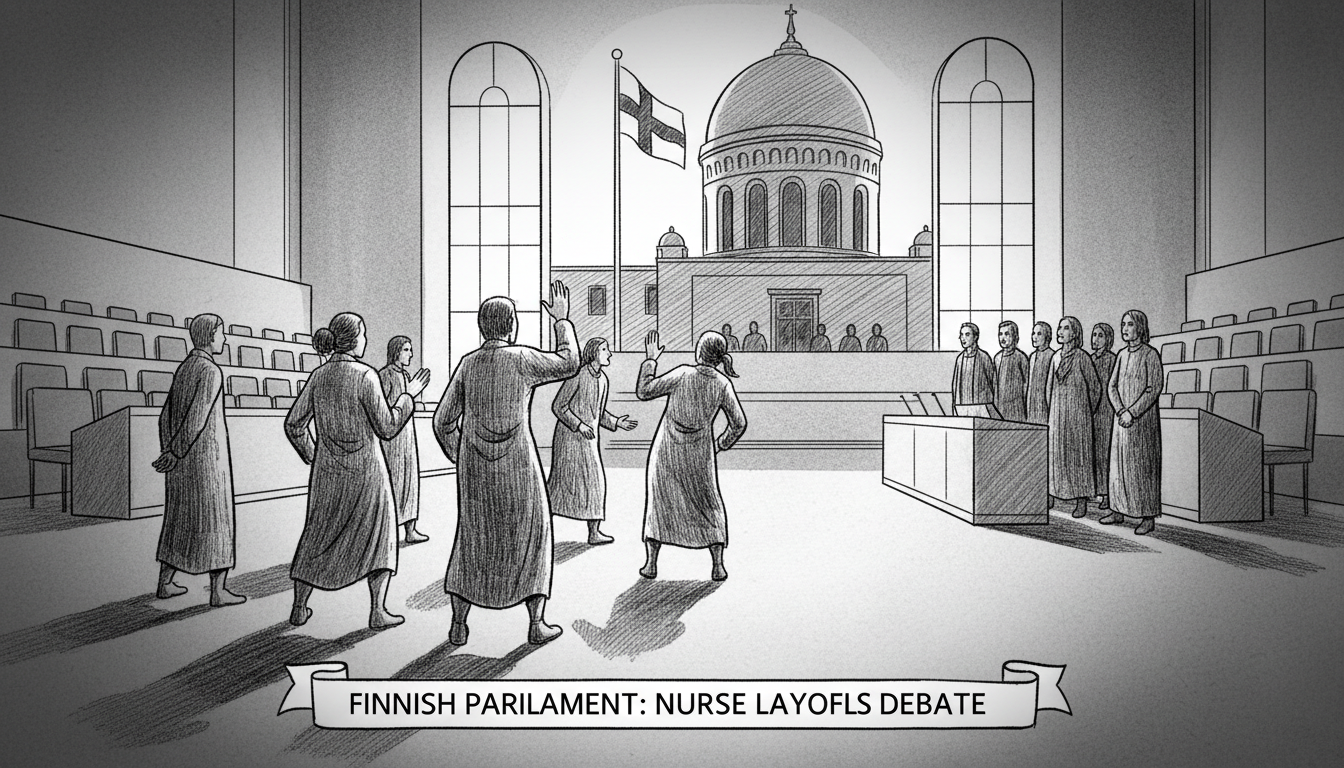 Finnish Parliament Erupts in Debate Over Nurse Layoffs