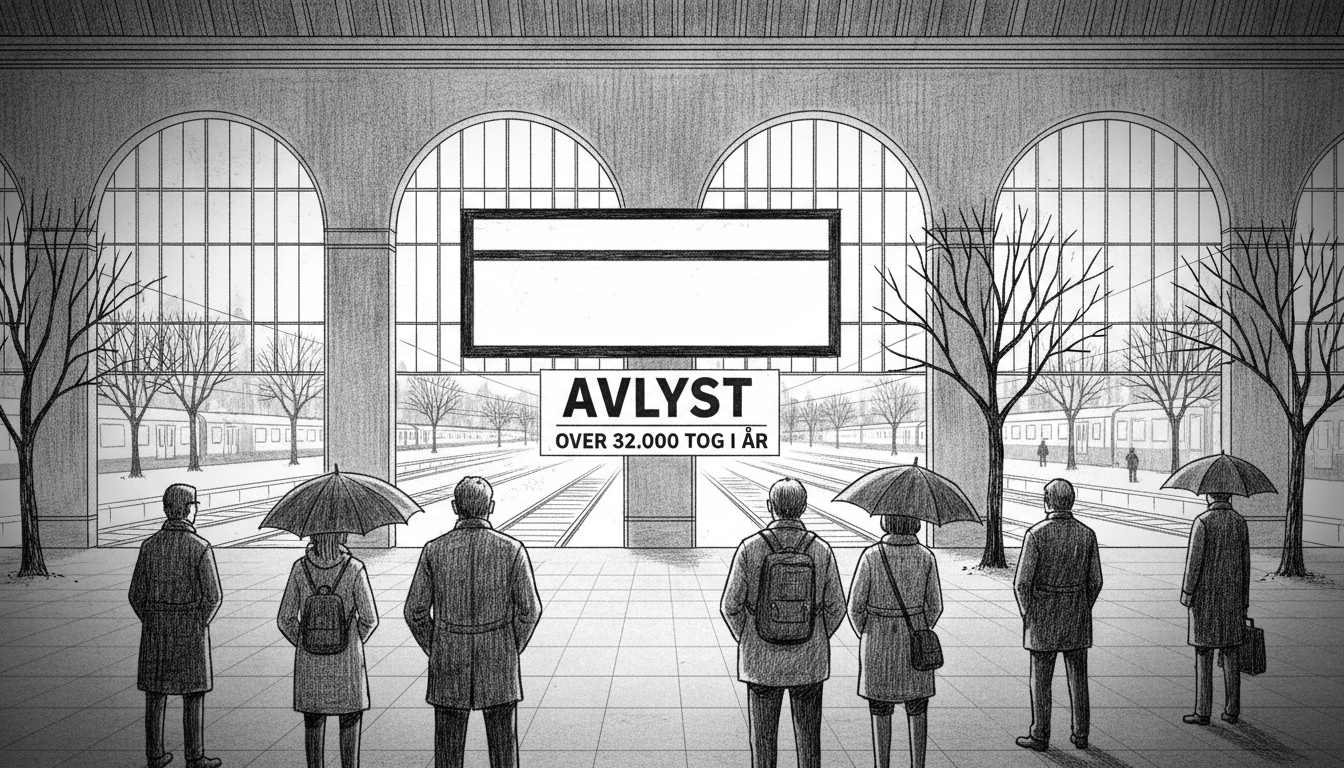 Over 32,000 Norwegian Train Cancellations Omitted from Official Statistics