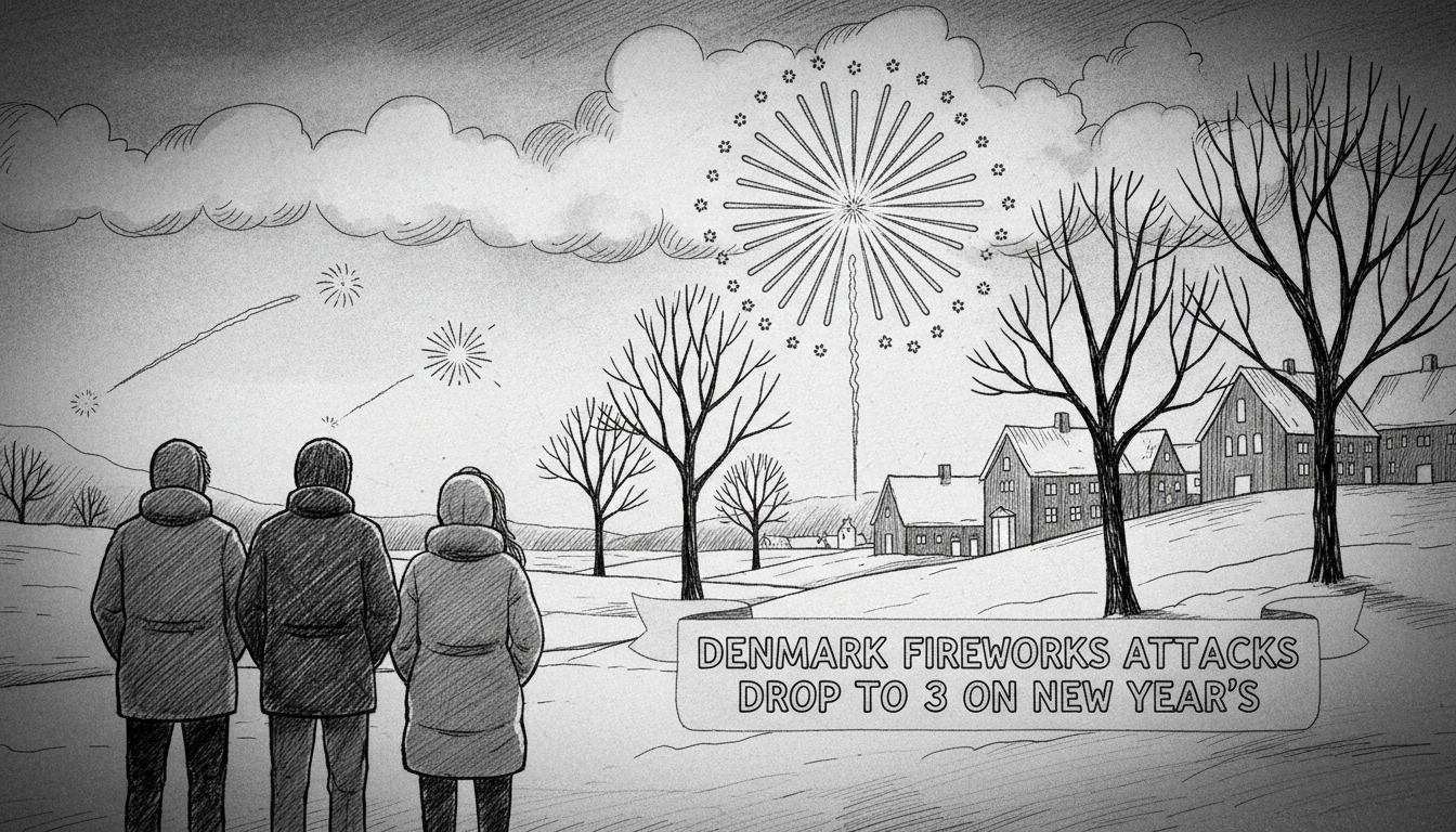 Denmark Fireworks Attacks Drop to 3 on New Year's