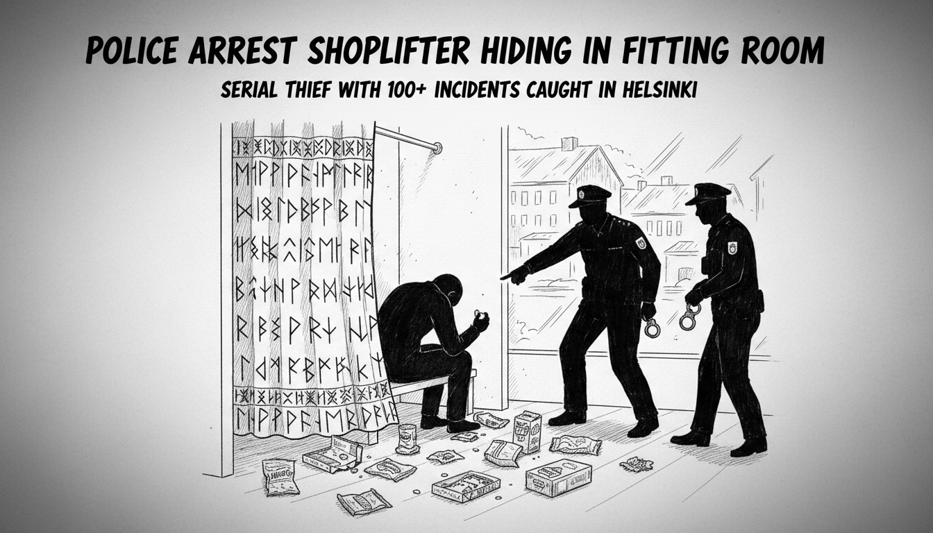 Police Arrest Shoplifter Hiding in Fitting Room