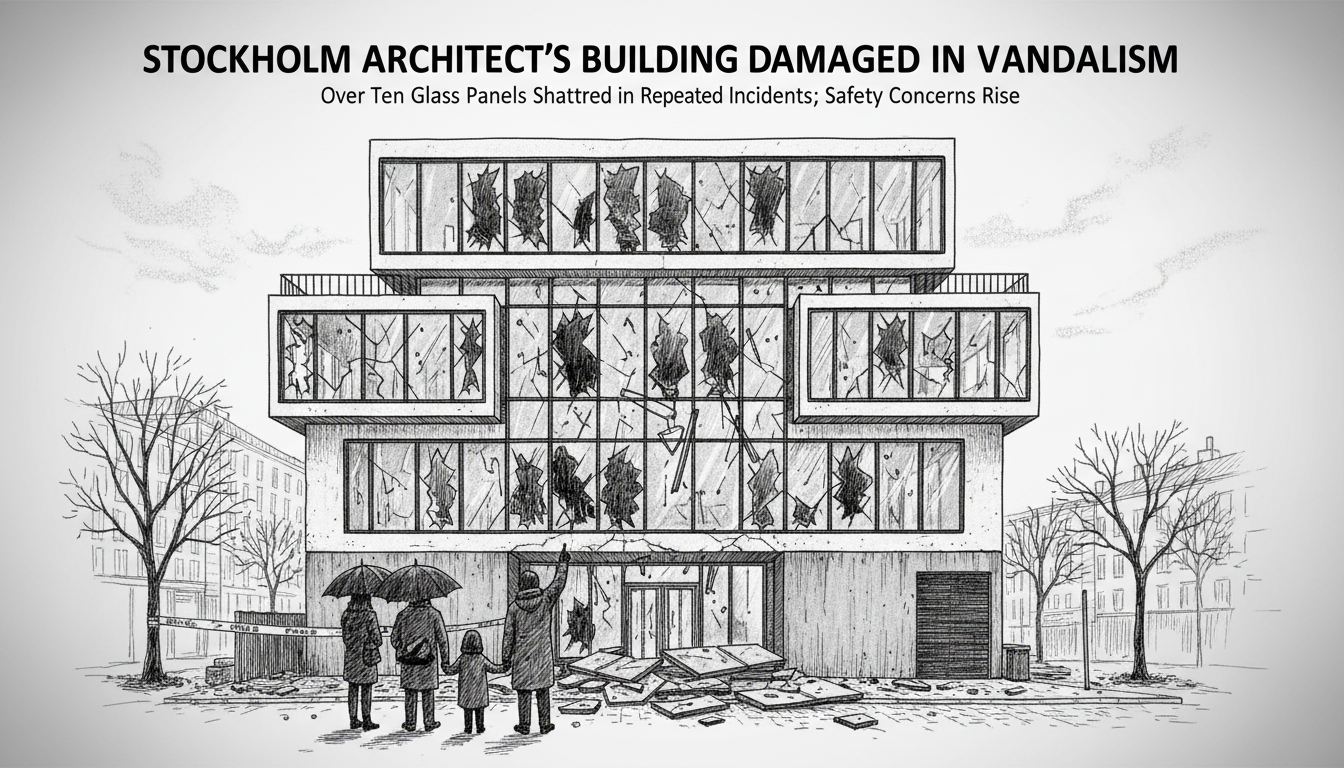 Stockholm Architect's Building Damaged in Vandalism