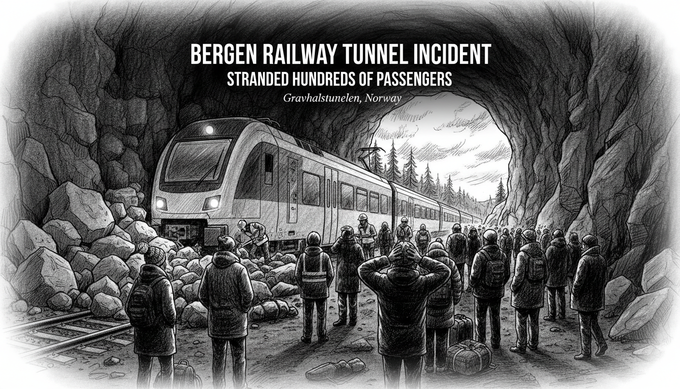 Bergen Railway Tunnel Incident Strands Hundreds of Passengers