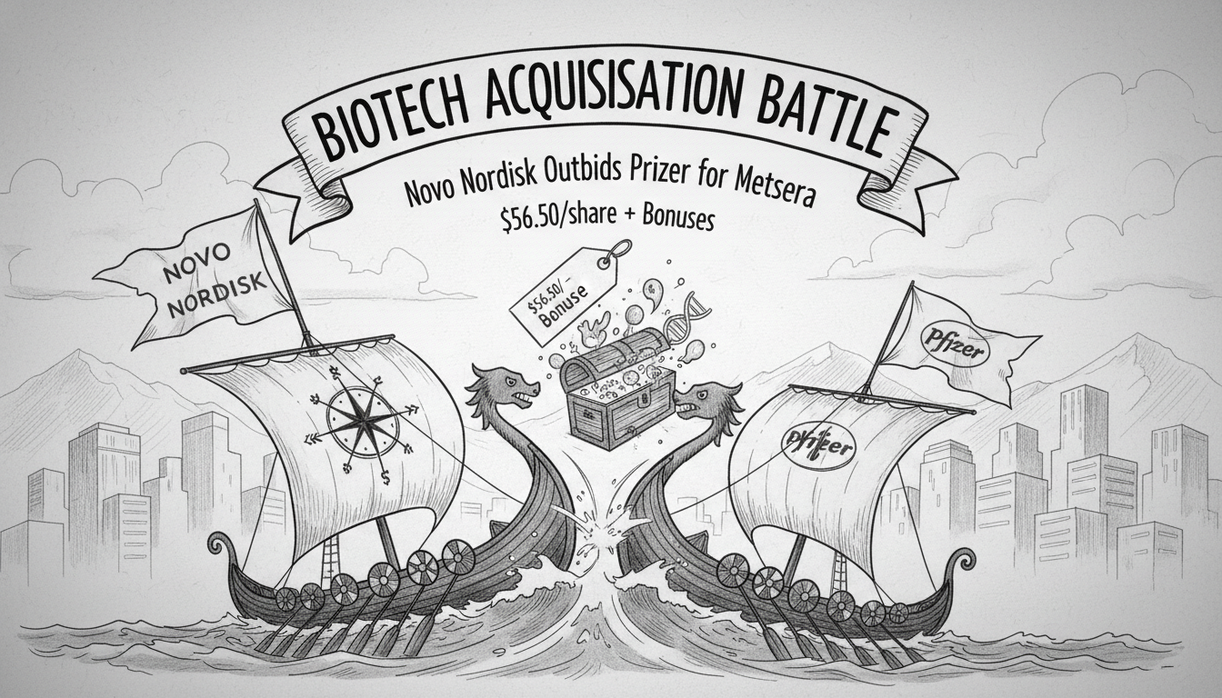 Novo Nordisk Outbids Pfizer in Biotech Acquisition Battle