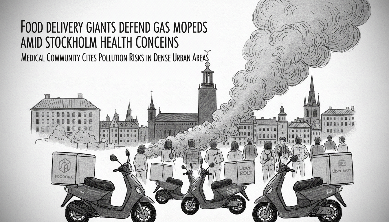 Food Delivery Giants Defend Gas Mopeds Amid Stockholm Health Concerns