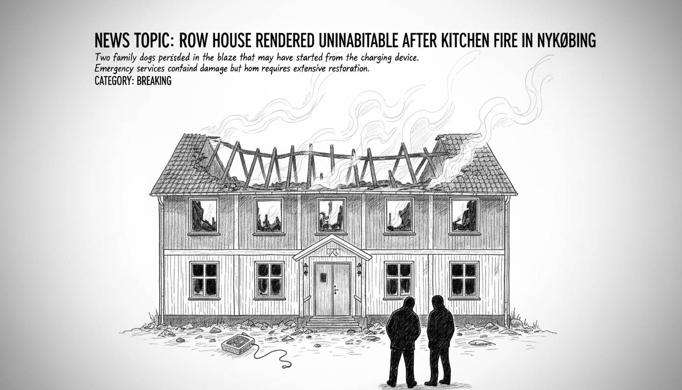 Row House Rendered Uninhabitable After Kitchen Fire in Nykøbing
