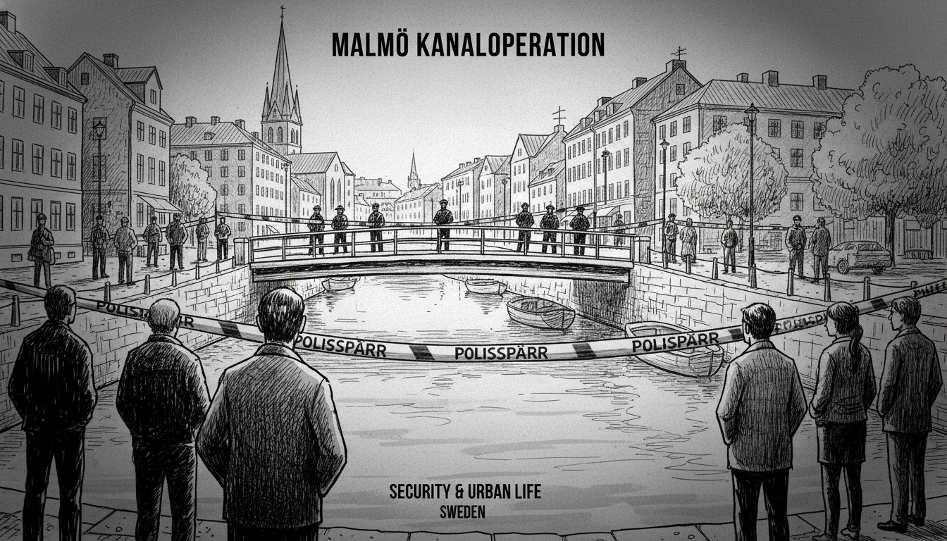 Police Operation Seals Off Central Malmö Canal Area