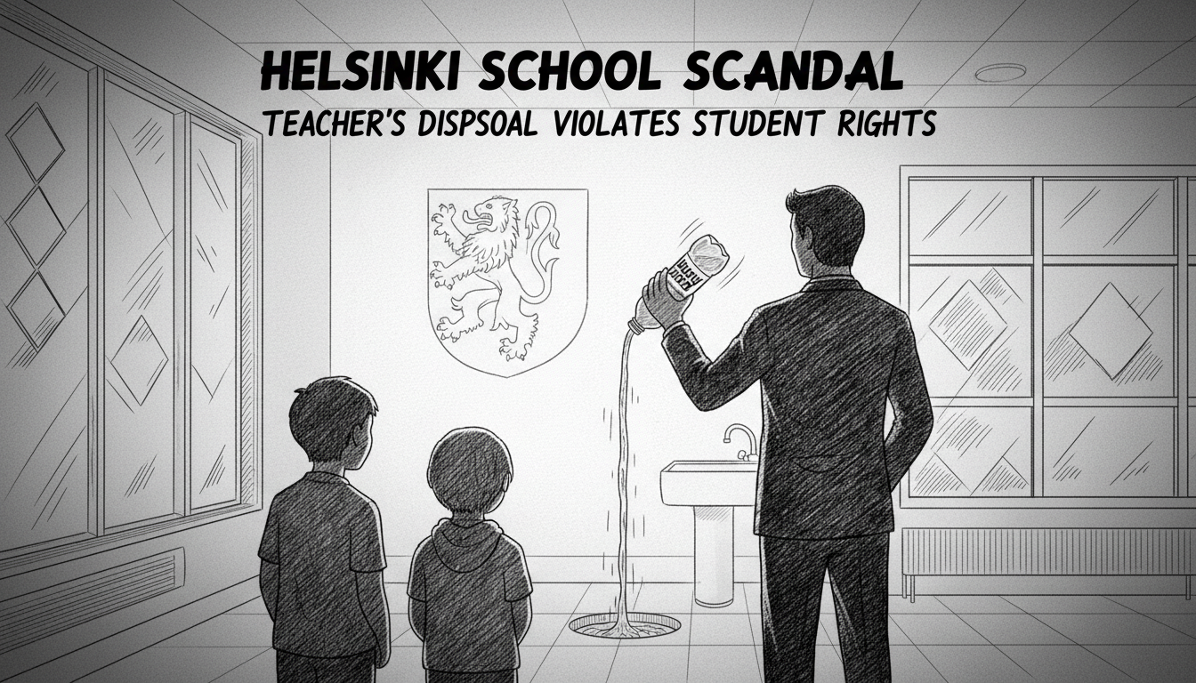 Teacher's Energy Drink Disposal Violates Student Rights in Helsinki School