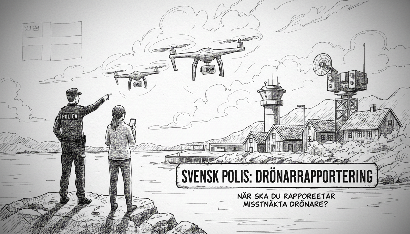 A police drone used by Swedish law enforcement authorities