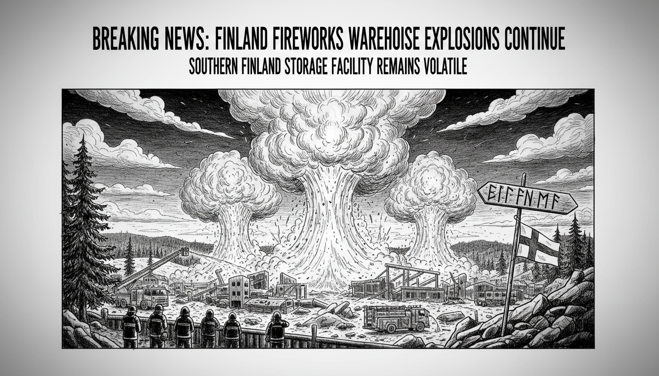 Fireworks Warehouse Explosions Continue in Southern Finland