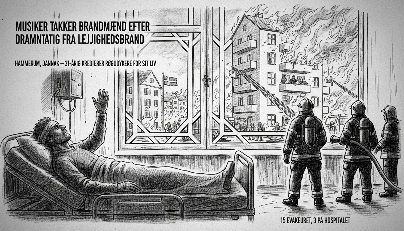 Musician Thanks Firefighters Who Saved Him From Apartment Blaze