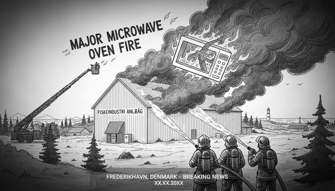 Major Microwave Oven Fire at Fish Processing Plant Creates Heavy Smoke