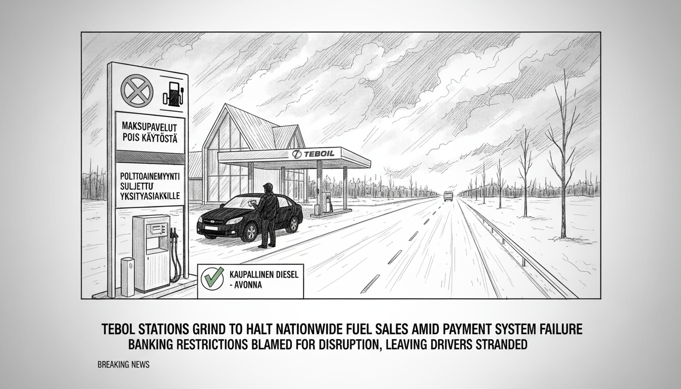 Teboil Stations Halt Fuel Sales Across Finland as Payment Systems Fail