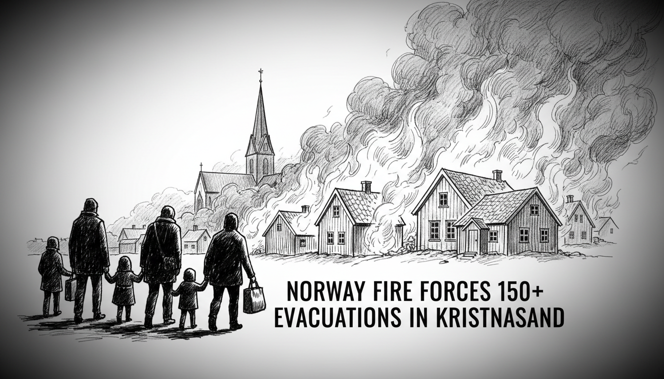 Norway Fire Forces 150+ Evacuations in Kristiansand