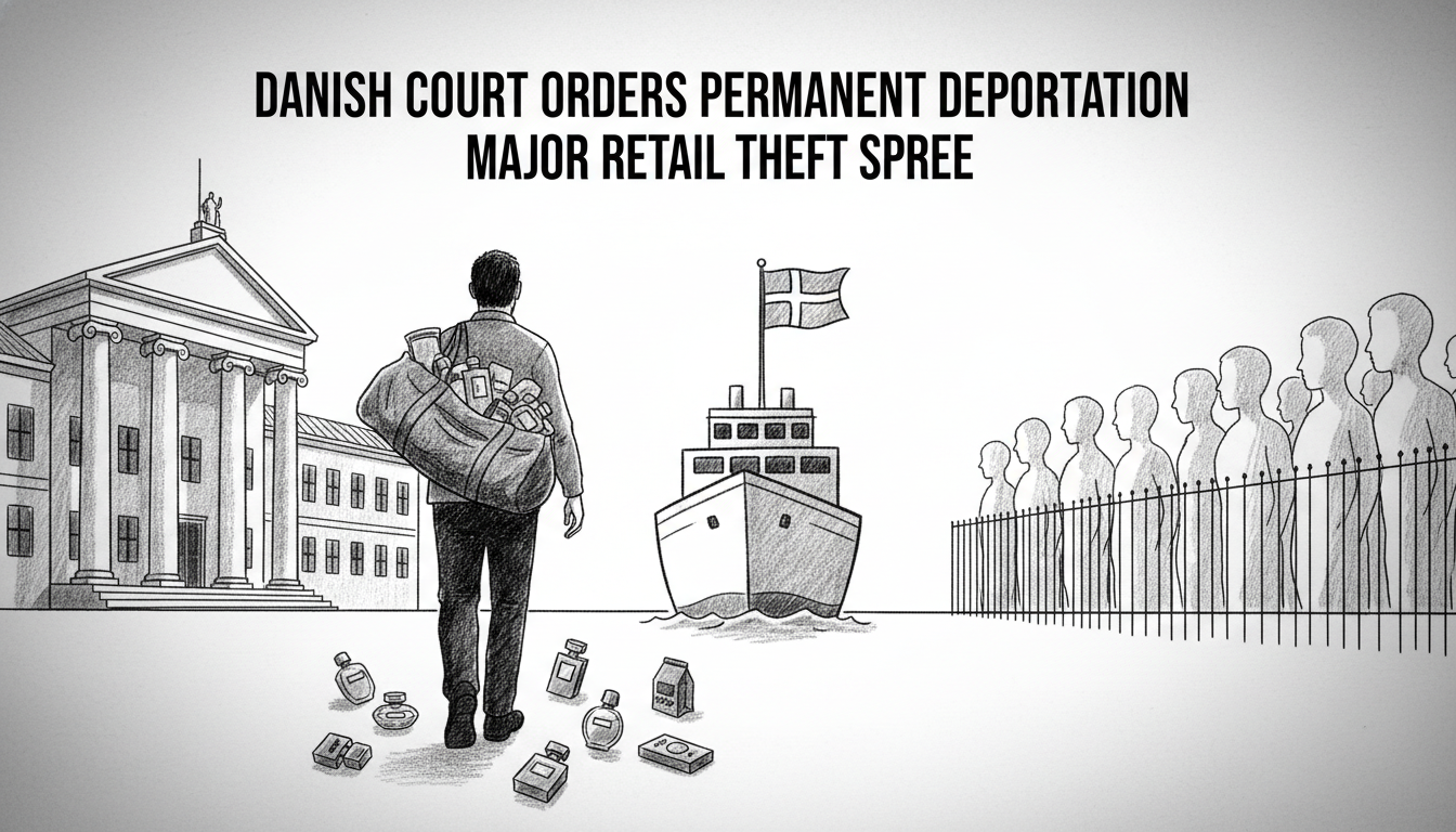 Danish Court Orders Permanent Deportation After Major Retail Theft Spree