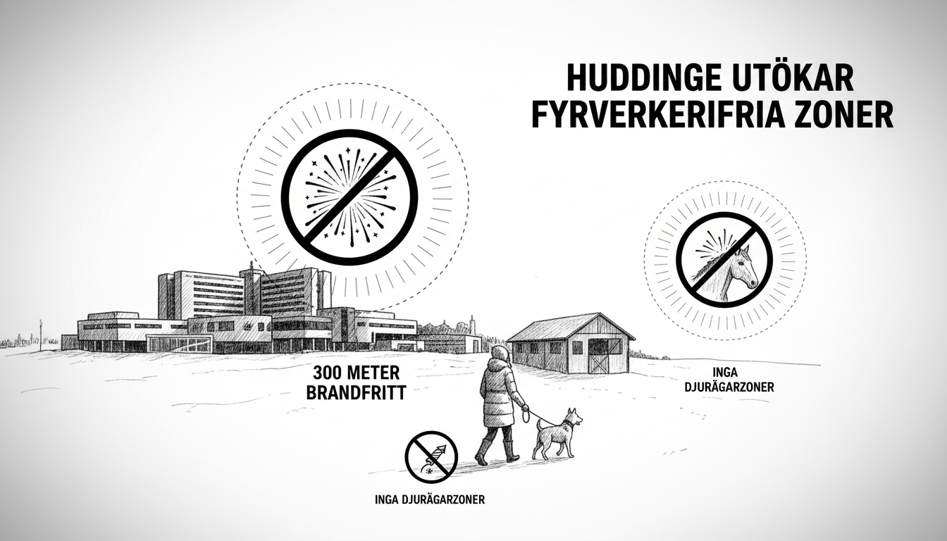 Huddinge Expands Firework-Free Zones Around Hospitals