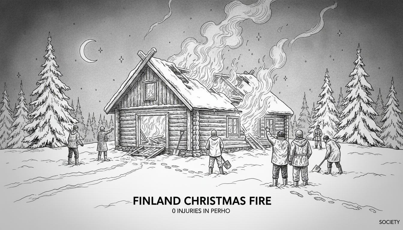 Finland Christmas Fire: 0 Injuries in Perho