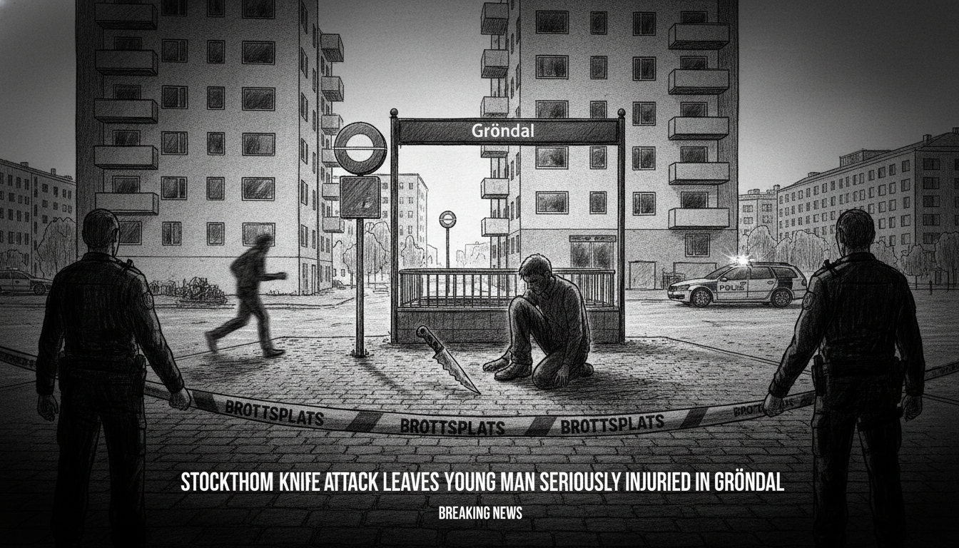 Stockholm Knife Attack Leaves Young Man Seriously Injured in Gröndal