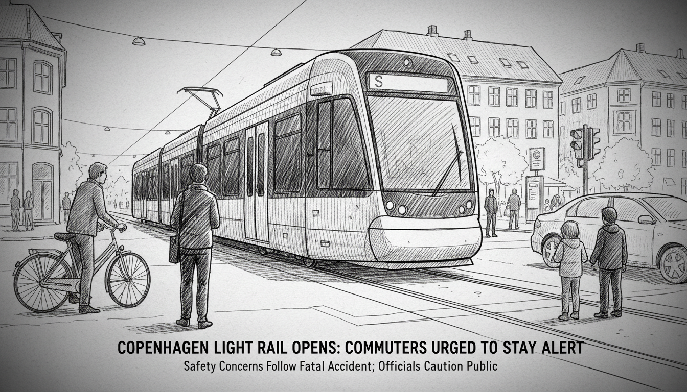 Copenhagen Light Rail Opens: Commuters Urged to Stay Alert
