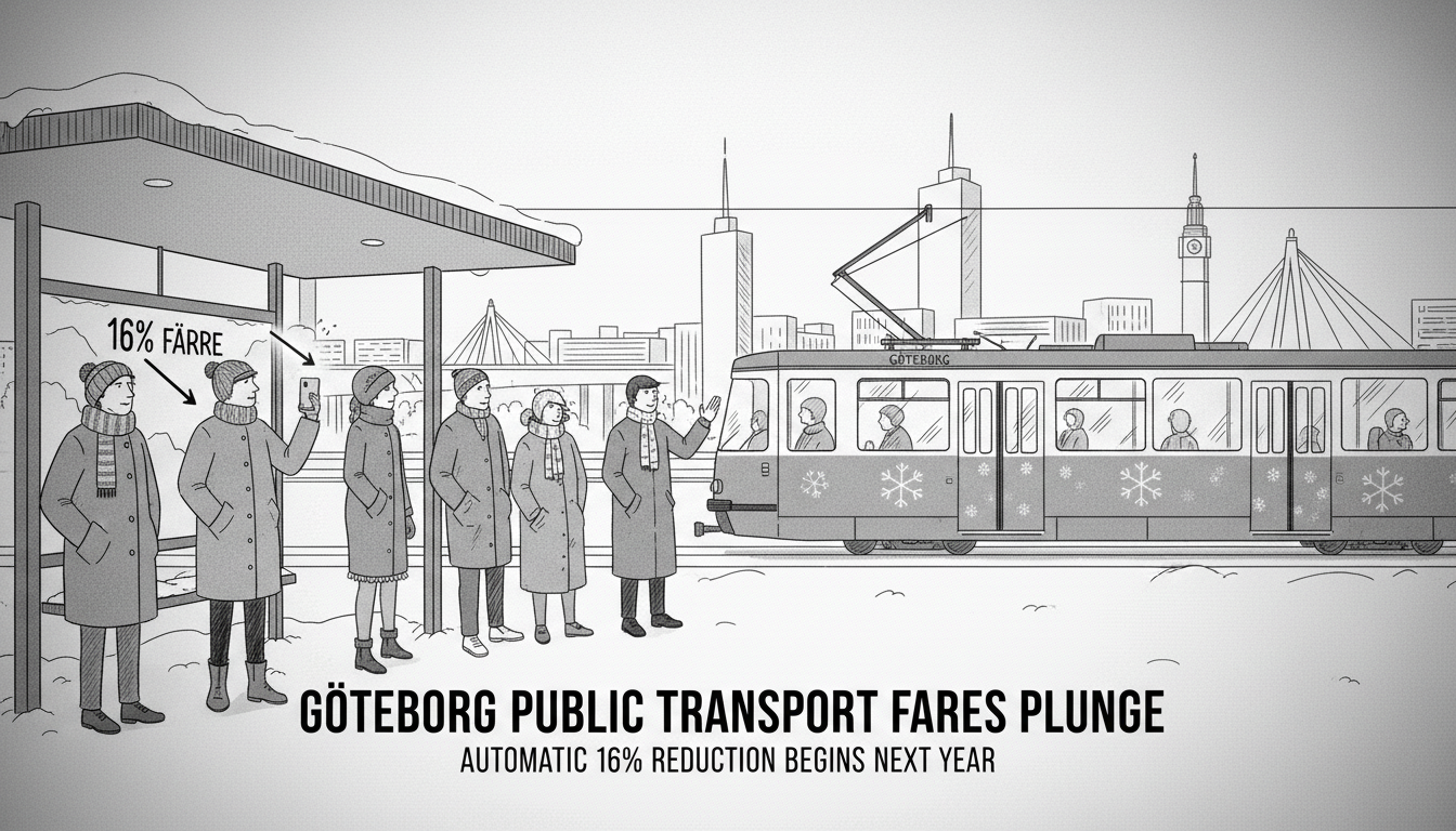 Gothenburg Public Transport Fares Set for Major Reduction
