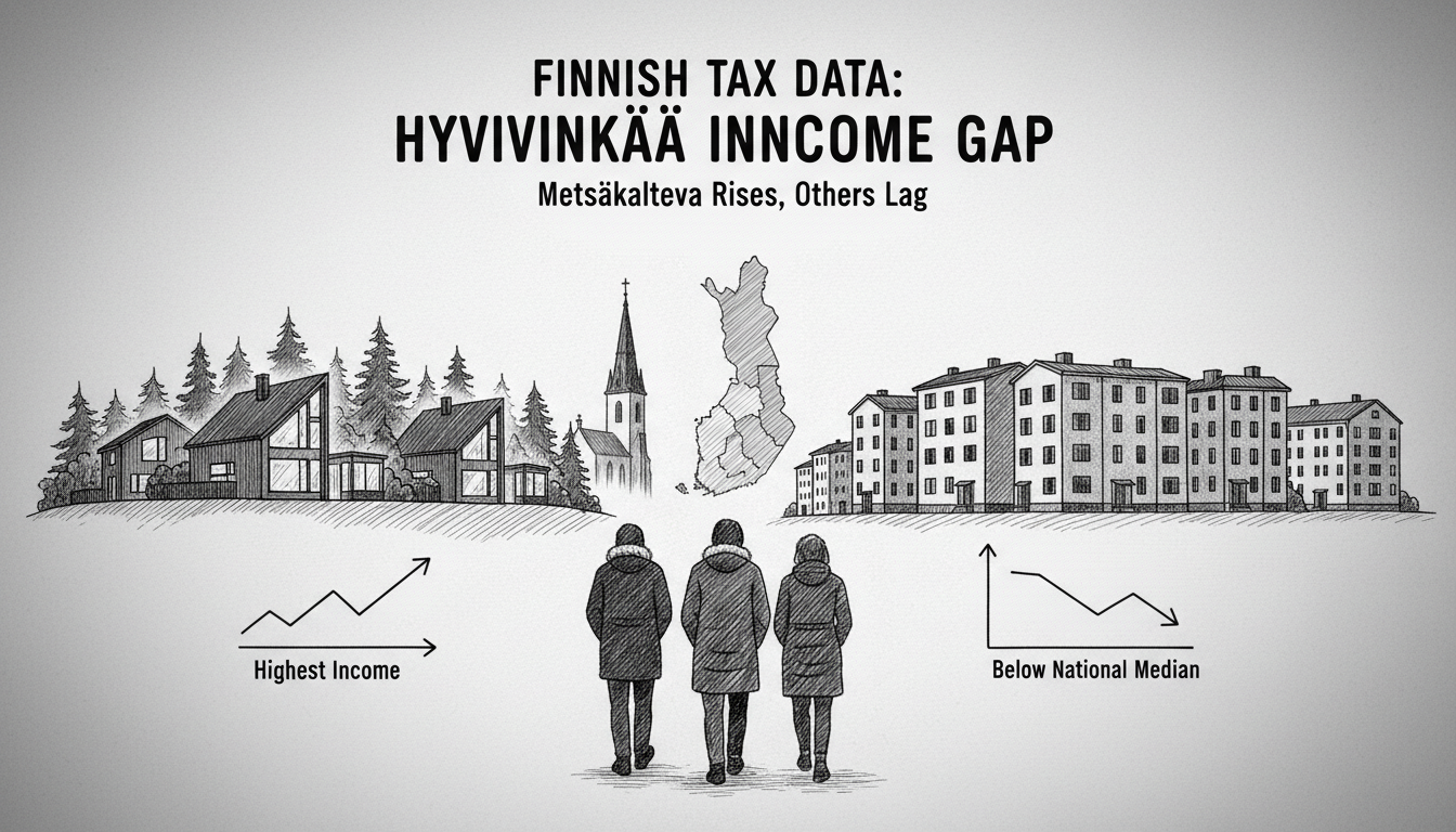 Finnish Tax Data Reveals Income Disparities in Hyvinkää Districts