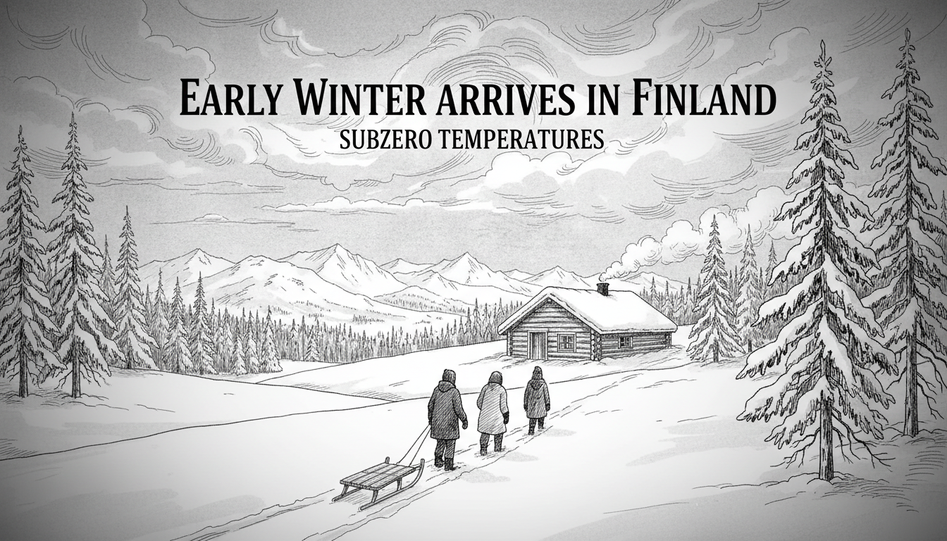 Early Winter Arrives in Finland with Subzero Temperatures